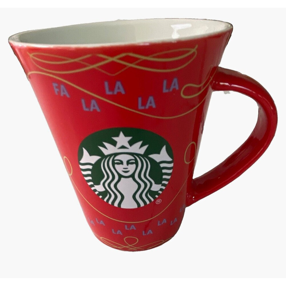 Starbucks Holiday “Fa La La” Siren Logo Ceramic Mug 10 fl oz Red 2020